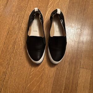 Black and White Slip-On Shoes